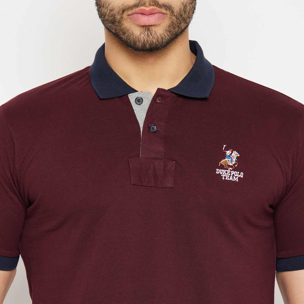 Duke Stardust Men Half Sleeve Polo Neck Cotton T-shirt (1152)