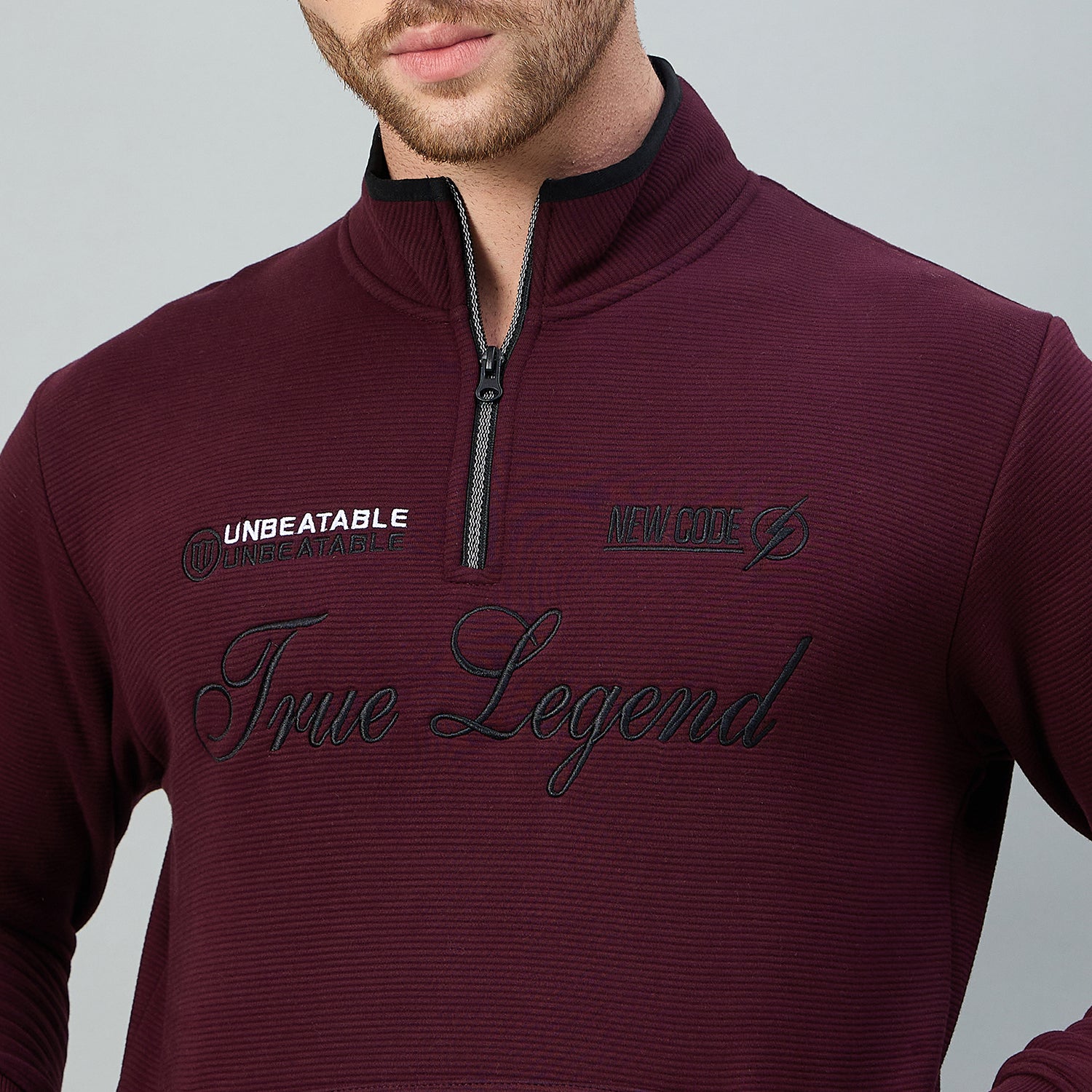 Duke Urban Men Half Zip Regular Sweathirt (LF6424)