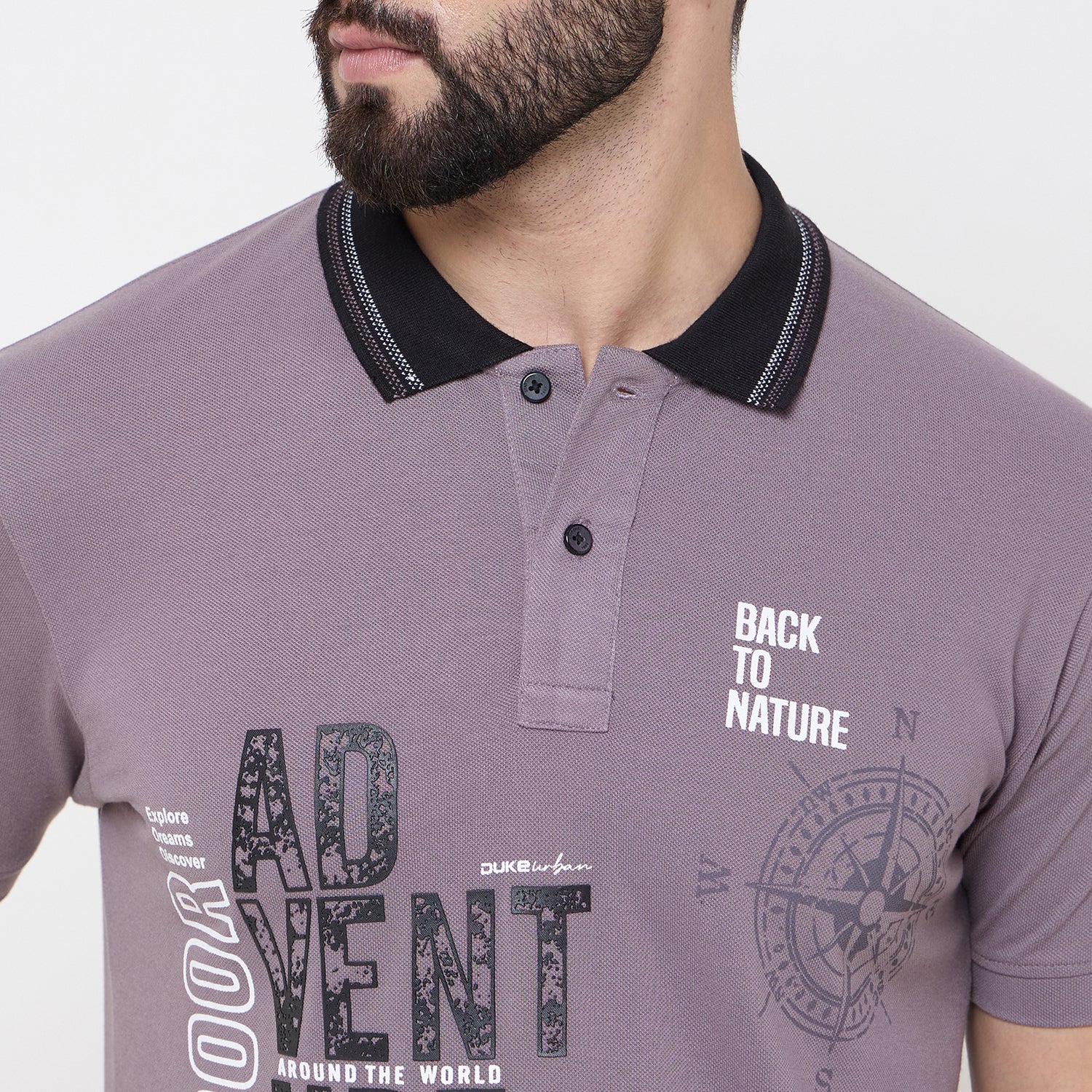 Duke Urban Men Half Sleeve Cotton Tshirt (LF7150)