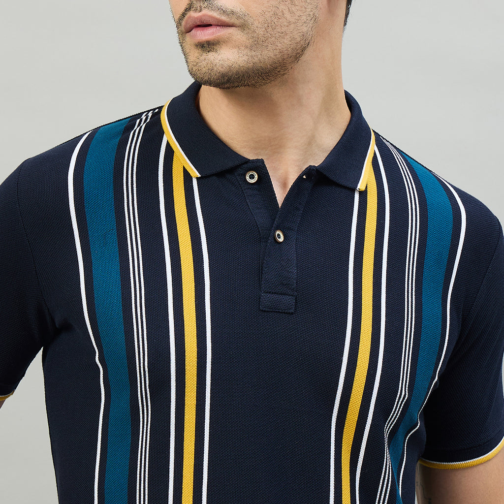 Duke Urban Men Half Sleeve Cotton Smart Fit Casual T-shirt (LF7966)