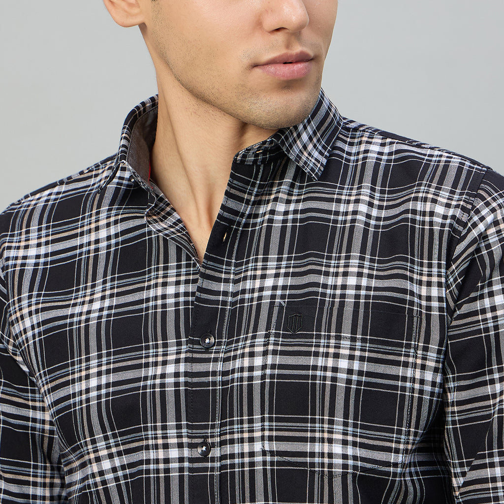 Duke Men Slim Fit Full Sleeve Short Style Cotton Shirt (SDO8CKBU)