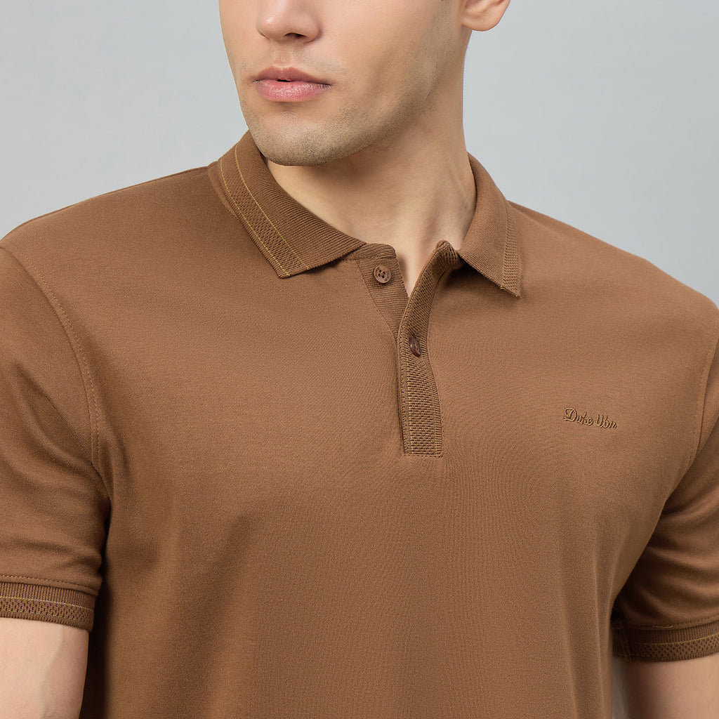 Duke Men Half Sleeve Cotton Regualr Fit Casual T-shirt (LF7888)