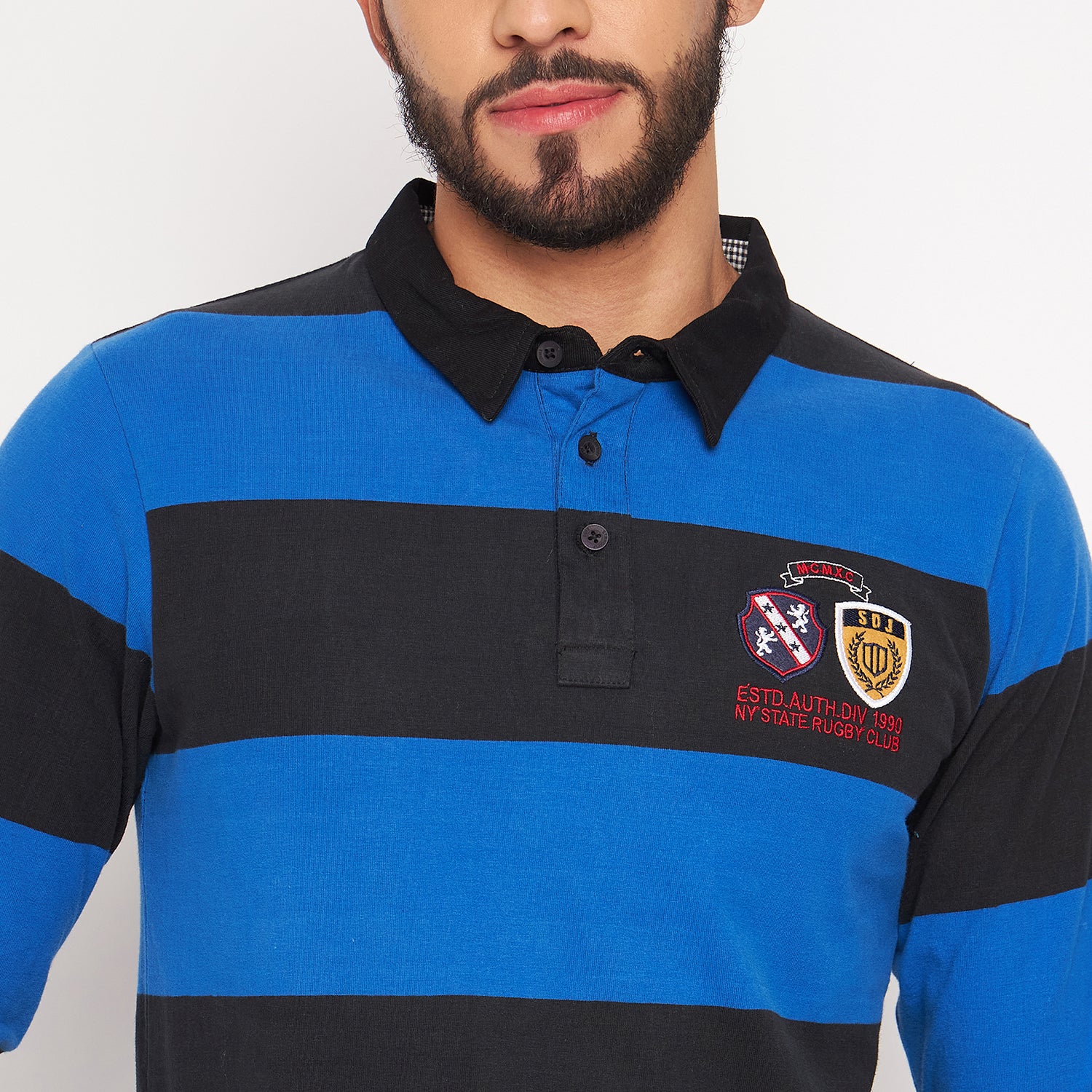 Duke Urban Men Polo Neck Full Sleeve Cotton T-shirt (LF3940)