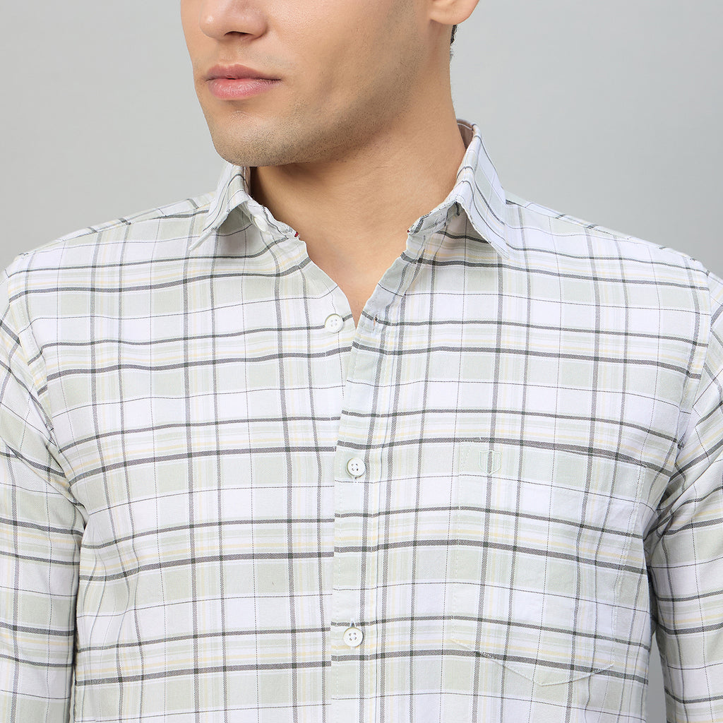 Duke Men Slim Fit Full Sleeve Oxford Cotton Shirt (SDO5CKDB)