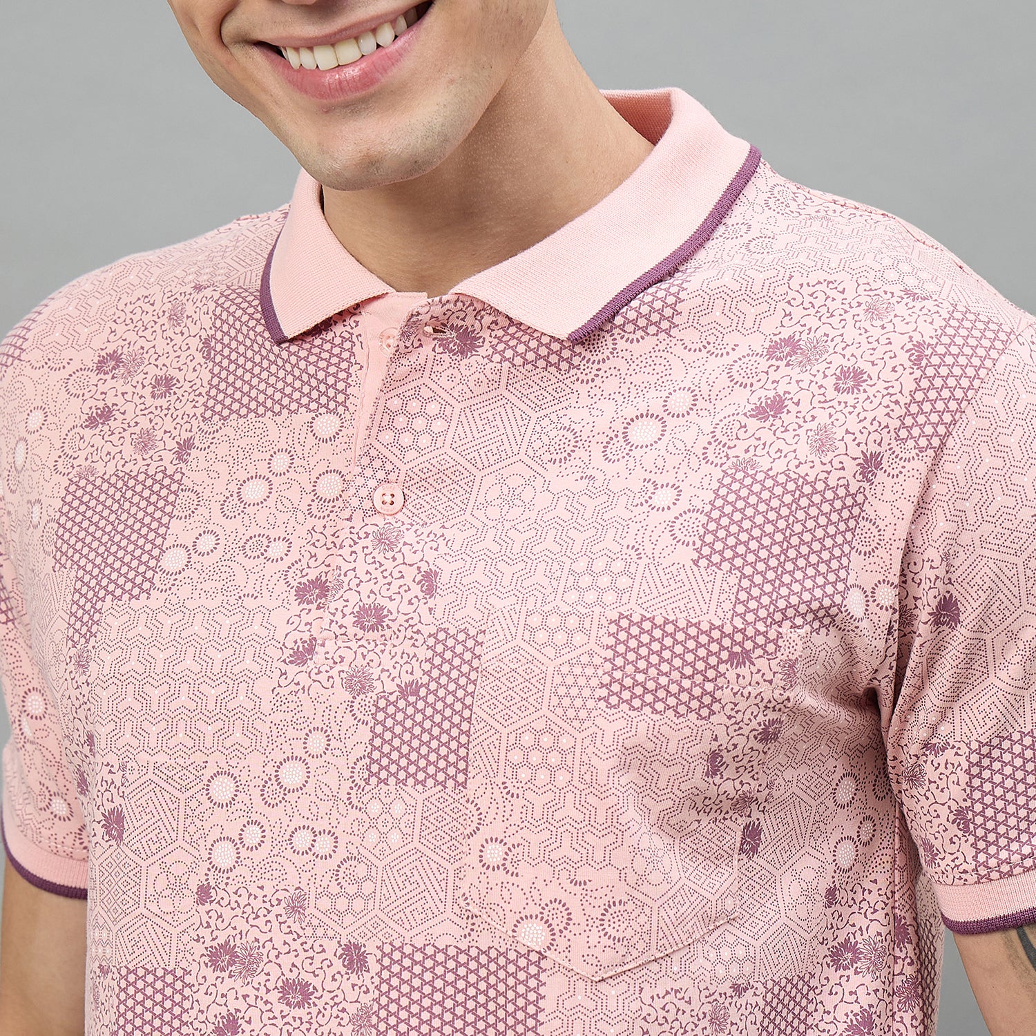 Duke Urban Men Half Sleeve Printed Regular Polo T-Shirt (LF7549S)