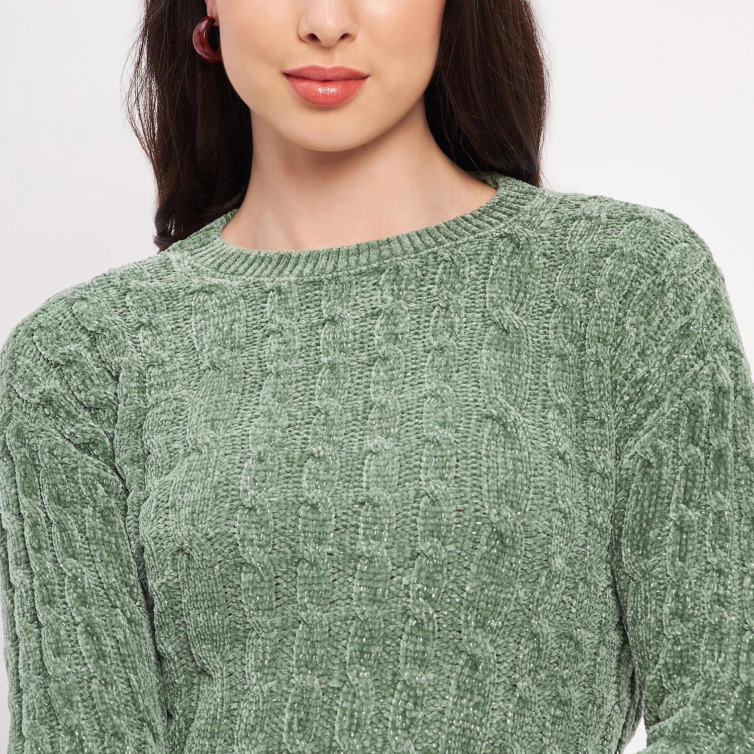 Duke Urban Women Full Sleeve Self Design Sweater (LQS9777)