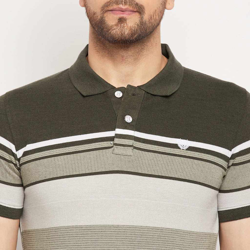 Duke Stardust Men Half Sleeve Polo Neck Cotton T-shirt (LF7013)