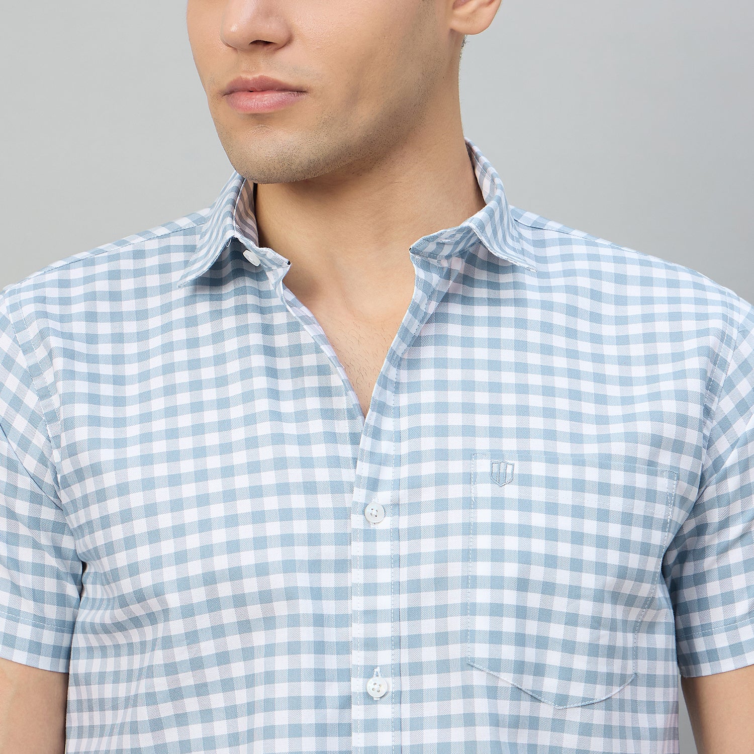 Duke Men Slim Fit Half Sleeve Oxford Cotton Shirt (SDO1CKJ)