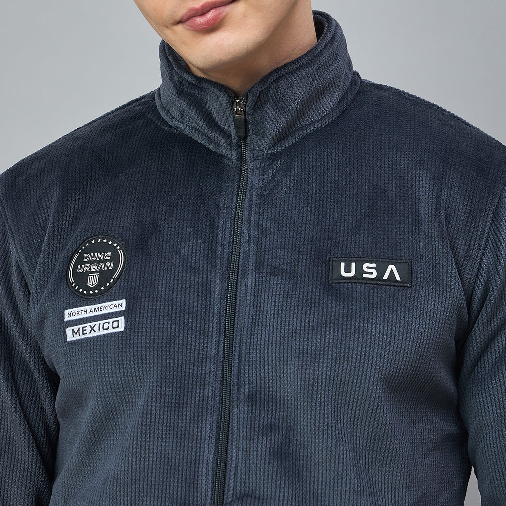 Duke Urban Men Full Sleeve Zipper Sweatshirt (LF6533)