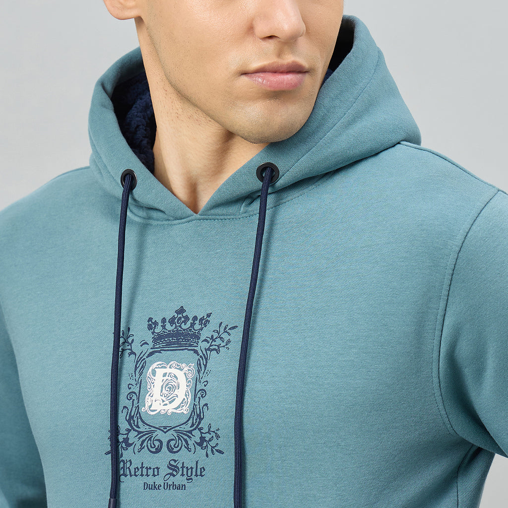 Duke Men Full Sleeve Hooded Regular Sweatshirt (LF6481)