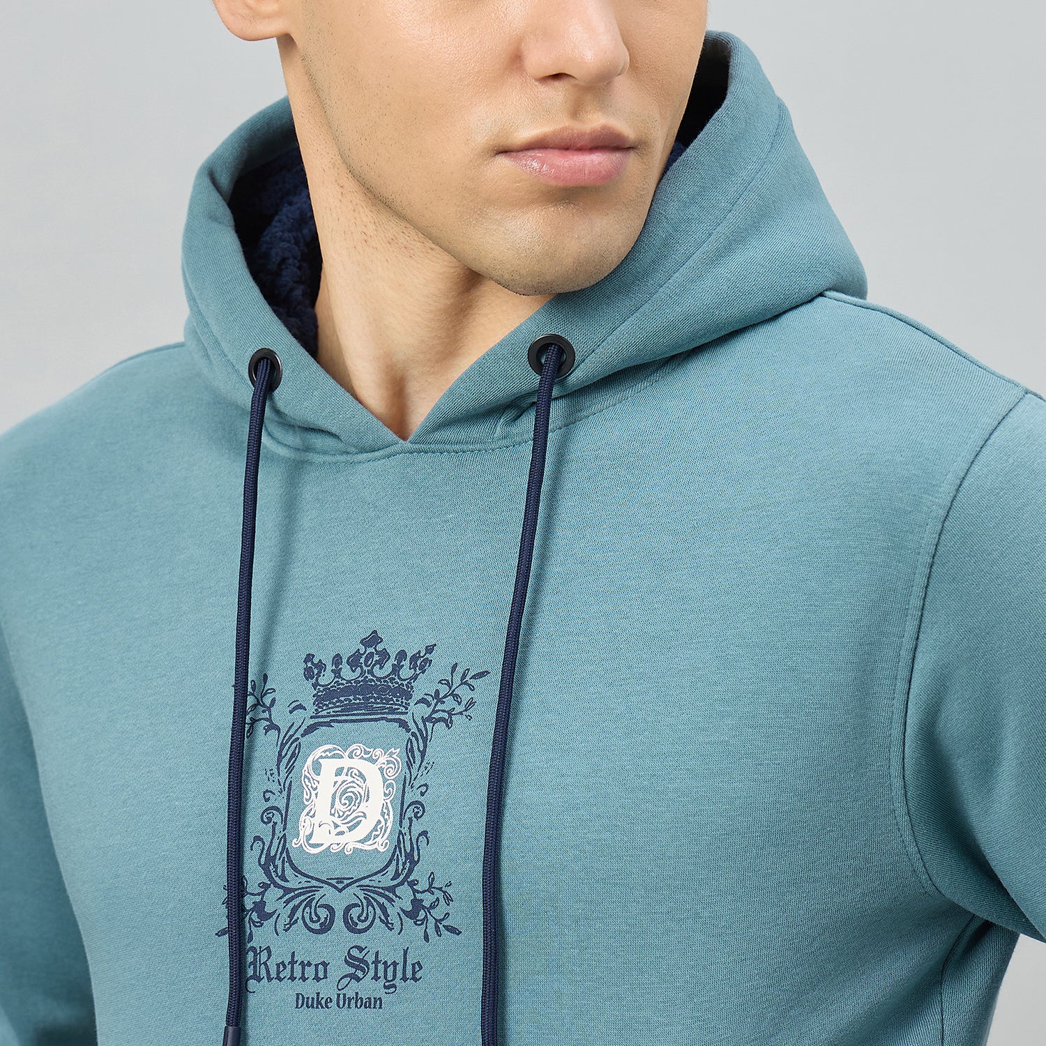 Duke Men Full Sleeve Hooded Regular Sweatshirt (LF6481)