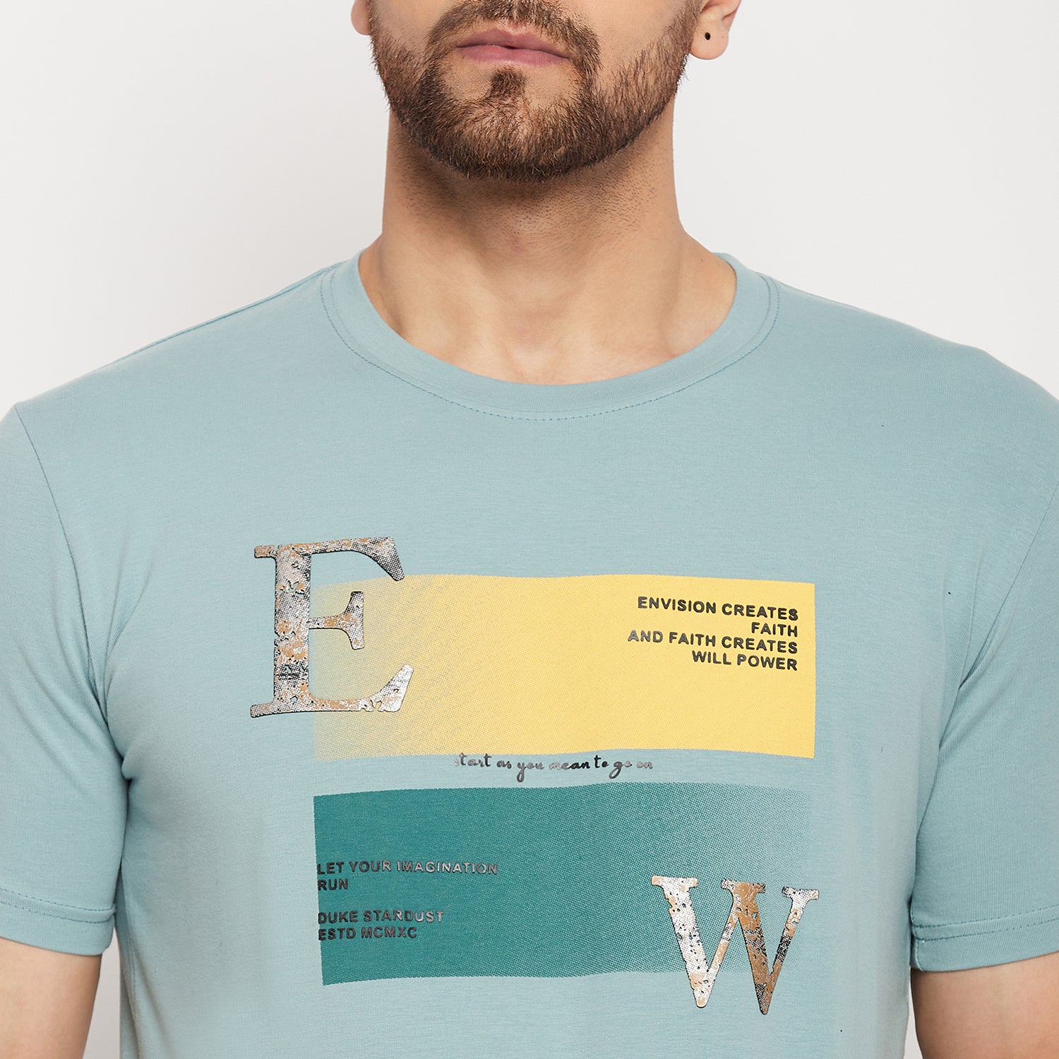 Duke Stardust Men Half Sleeve Cotton T-shirt (LF5818)