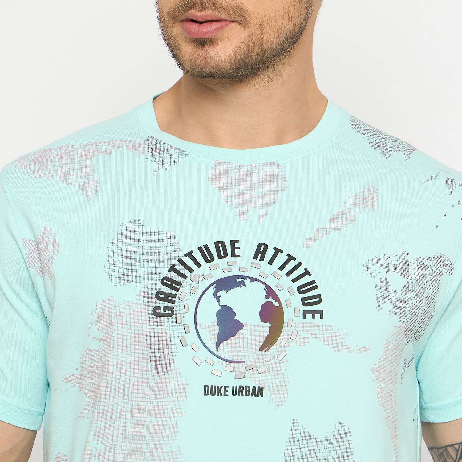 Duke Urban Men Half Sleeve Cotton Tshirt (LF7435)