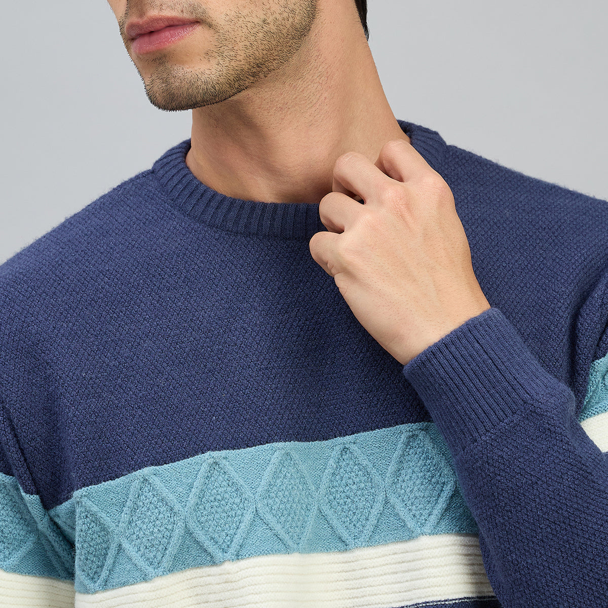 Duke Men Full Sleeve Round Neck Regular Sweater (SDS2332)