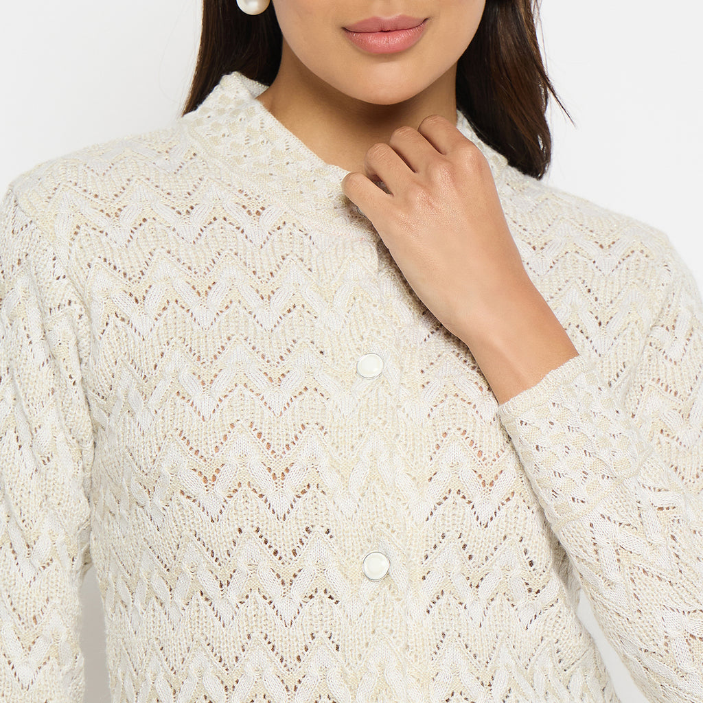 Duke Stardust Women Full Sleeve Round Neck Cardigan (SDS1059R)