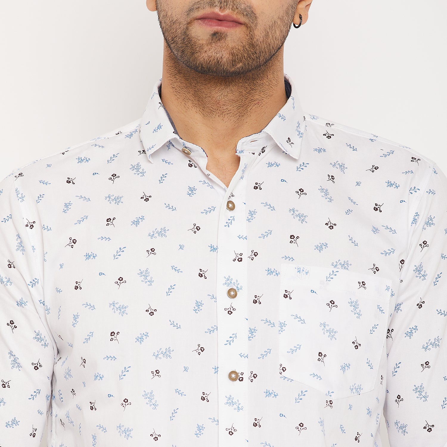 Duke Men Stardust Cotton Full Sleeve Shirt (SDO8PRTG)