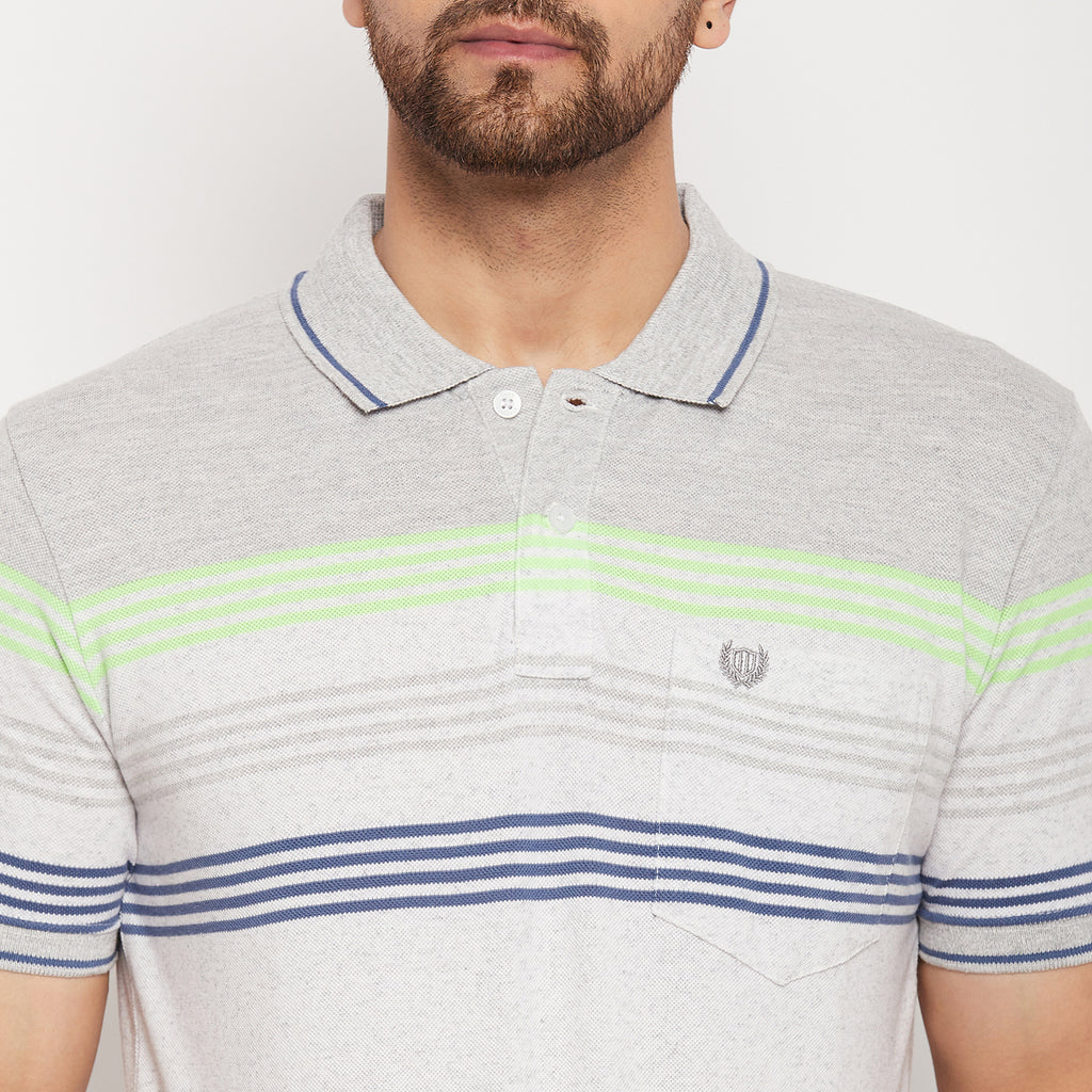 Duke Stardust Men Half Sleeve Polo Neck Cotton T-shirt (LF5722)