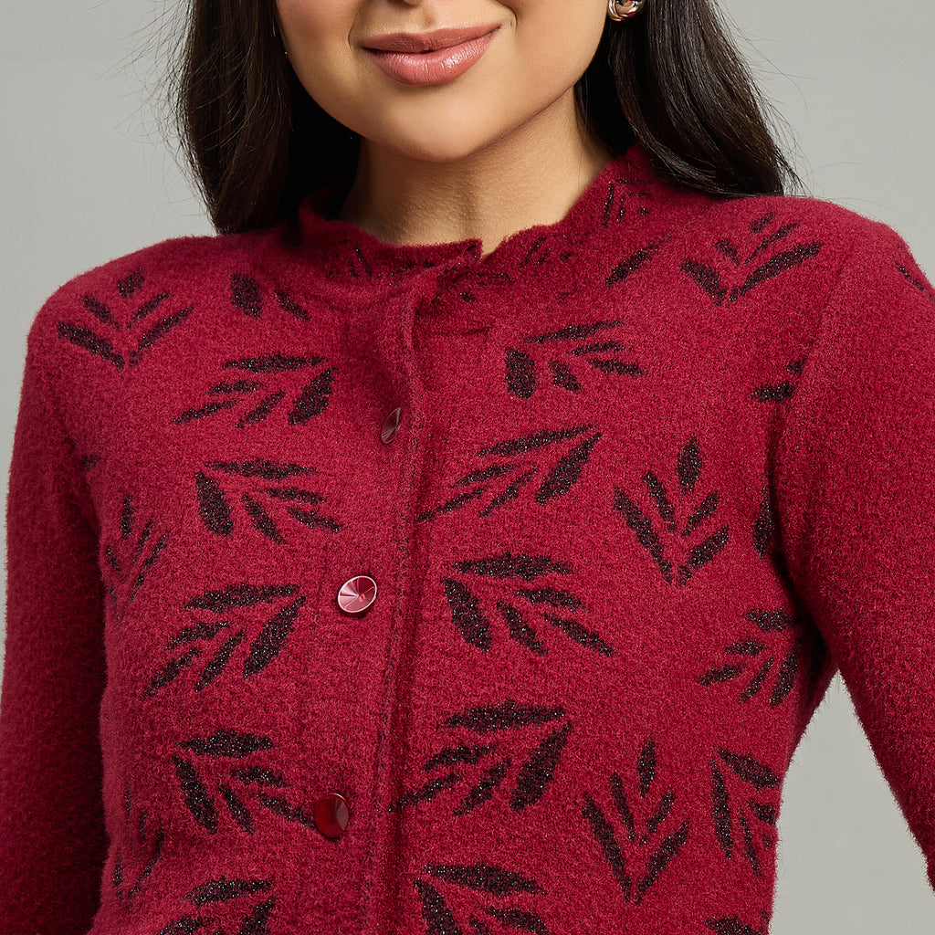Duke Urban Women Full Sleeve Front Open Regular Fit Sweater (SDS1171)