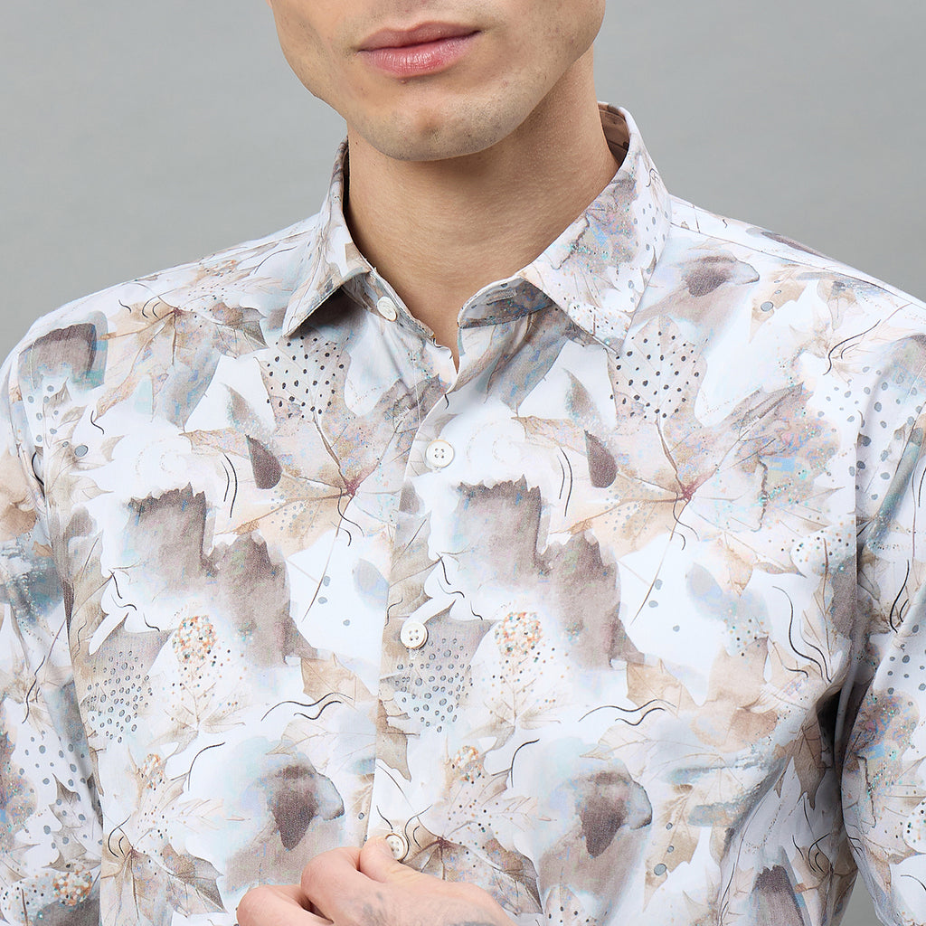 Duke Urban Men Floral Print Full Sleeve Regular Shirt (SDO9PRH)