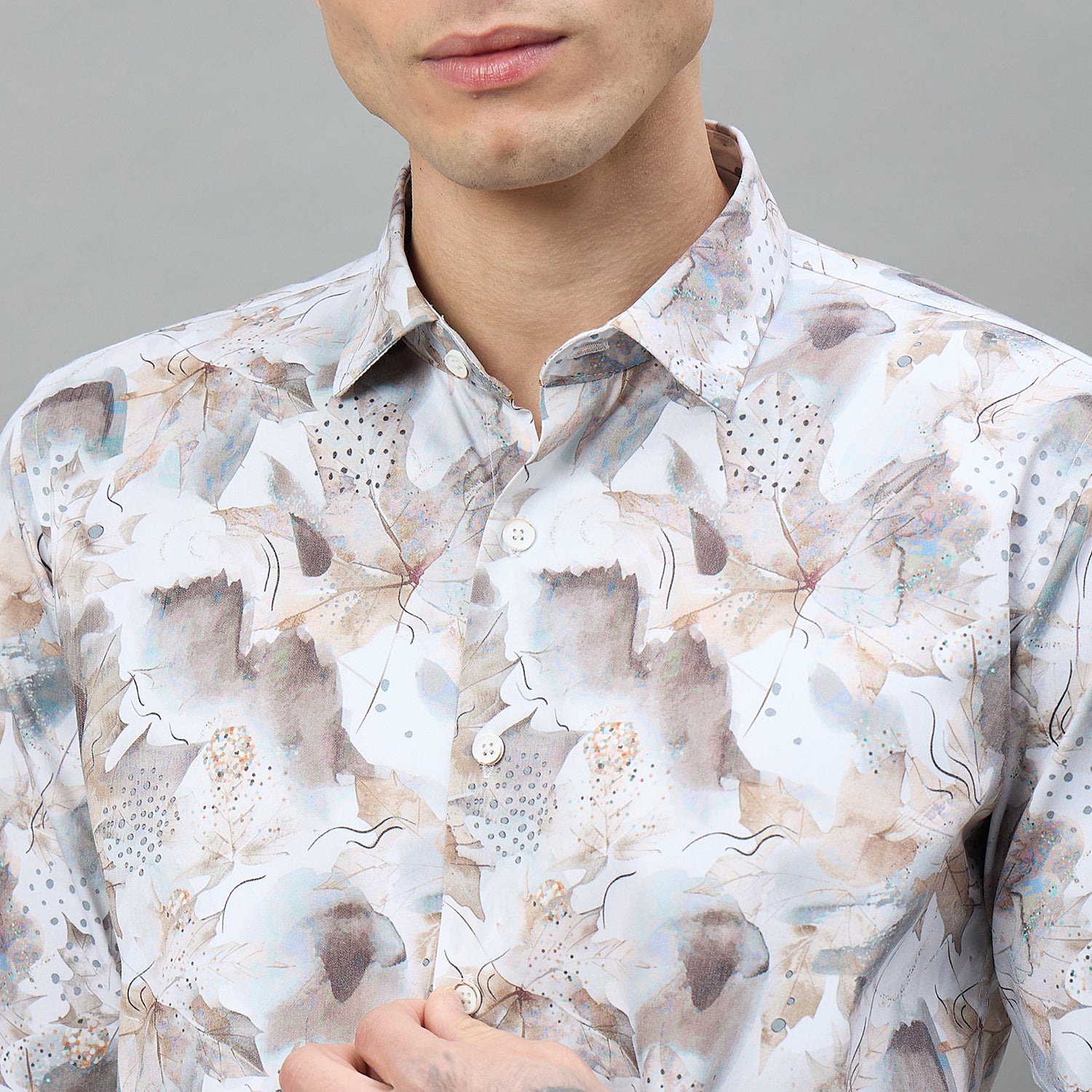 Duke Urban Men Floral Print Full Sleeve Regular Shirt (SDO9PRH)