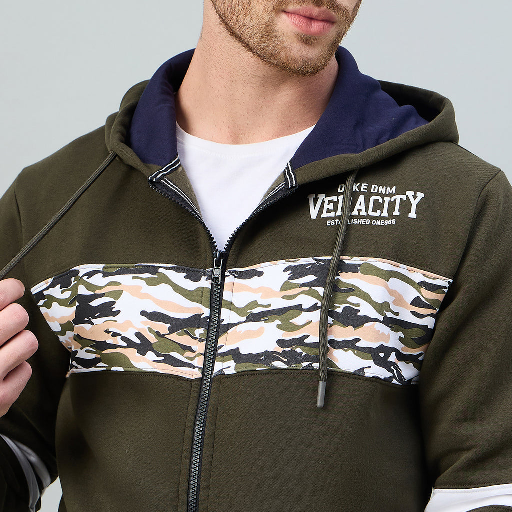 Duke Urban Men Full Zip Regular Sweathirt (LF6447)