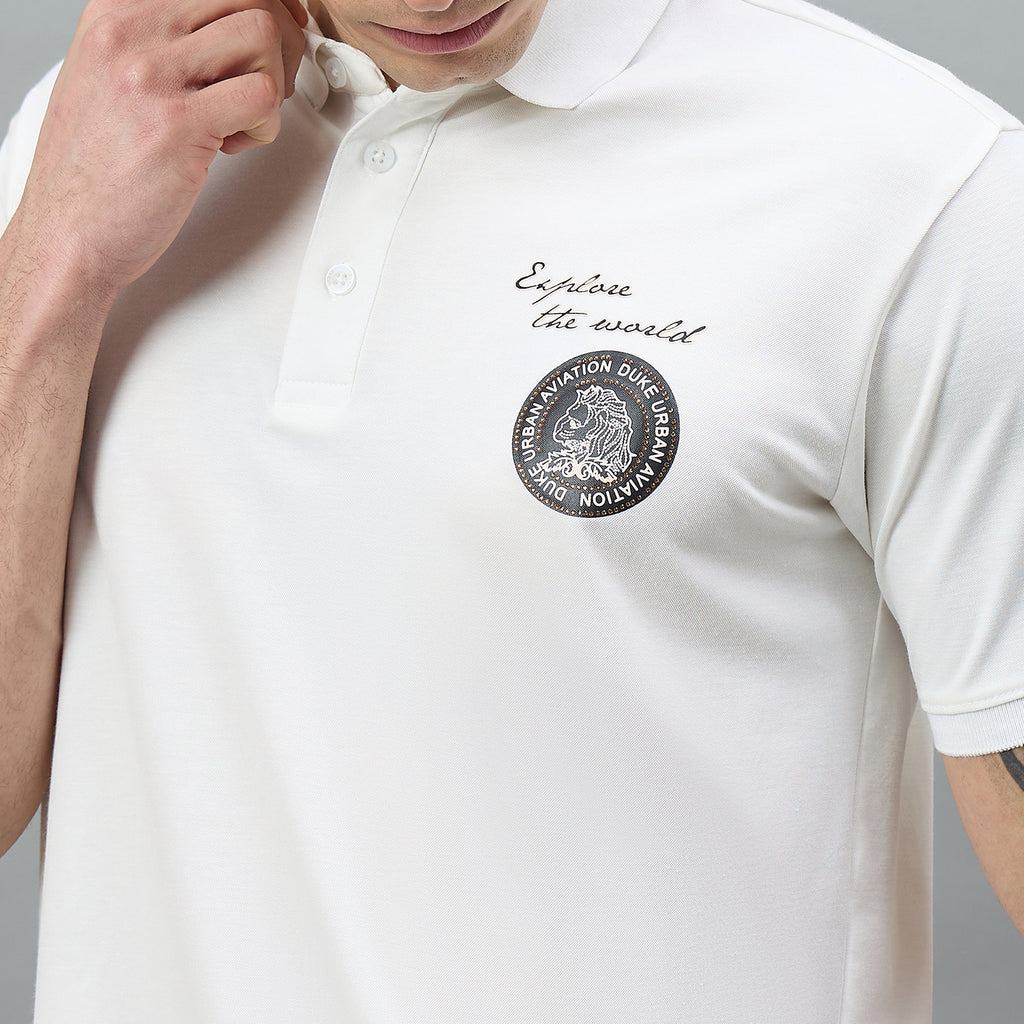 Duke Urban Men Polo Neck Half Sleeve Slim T-Shirt (LF7515)