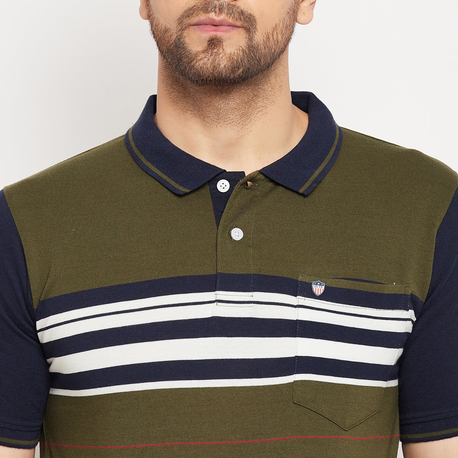 Duke Stardust Men Half Sleeve Polo Neck Cotton T-shirt (LF5721)