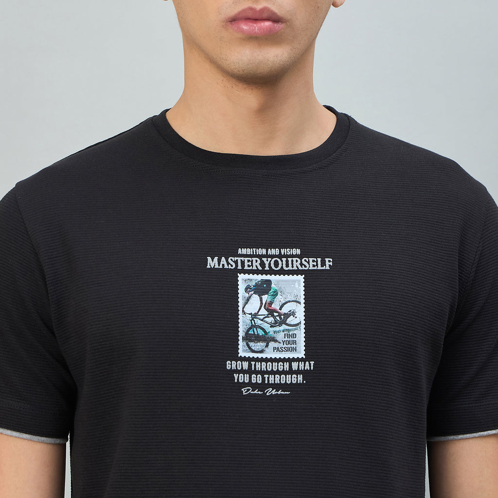 Duke Urban Men Graphic Print Half Sleeve Round Neck Casual Tshirt (LF7611)
