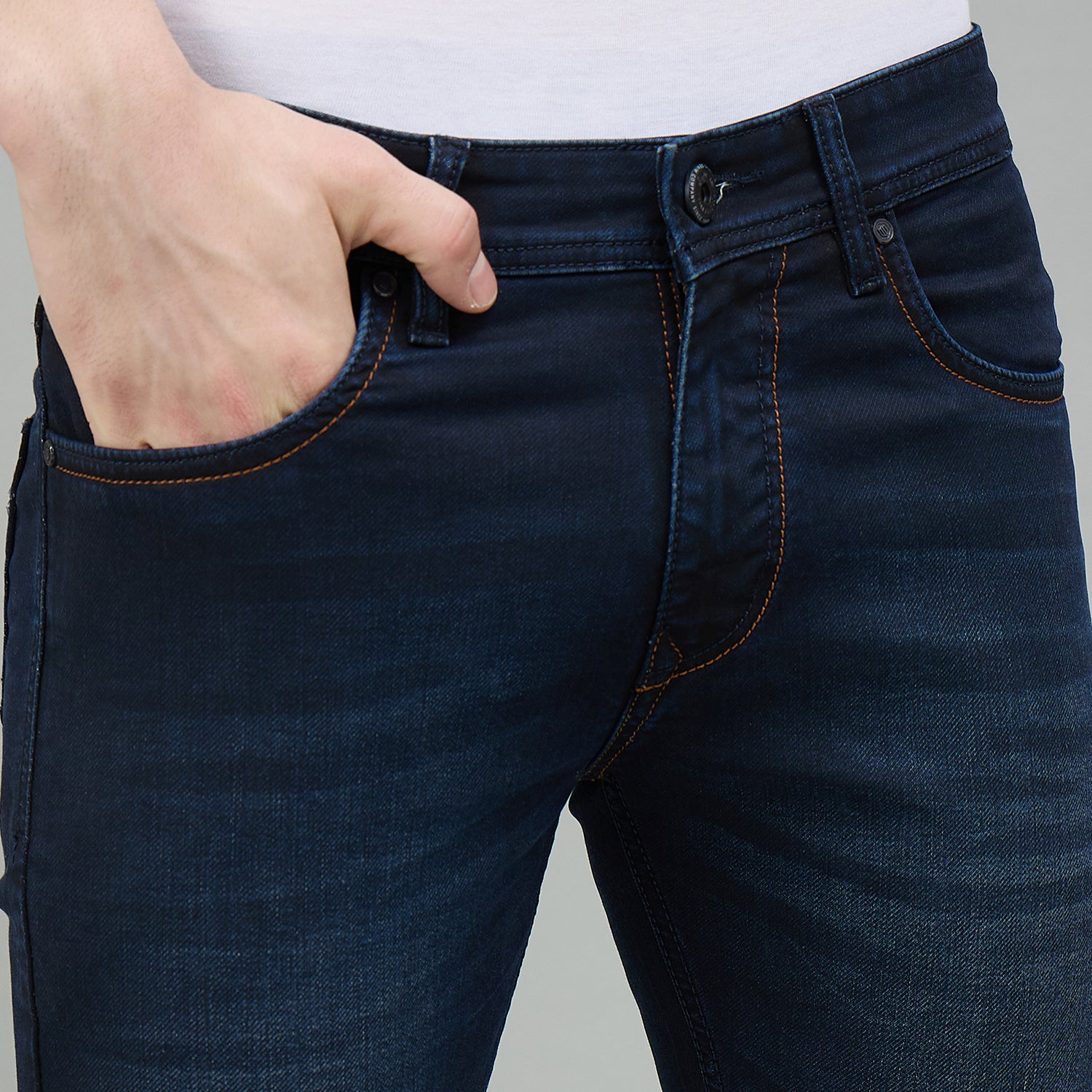 Duke Urban Men Ankle Length Mid-Rise Light Fade Stretchable Jeans (SDD9135A)