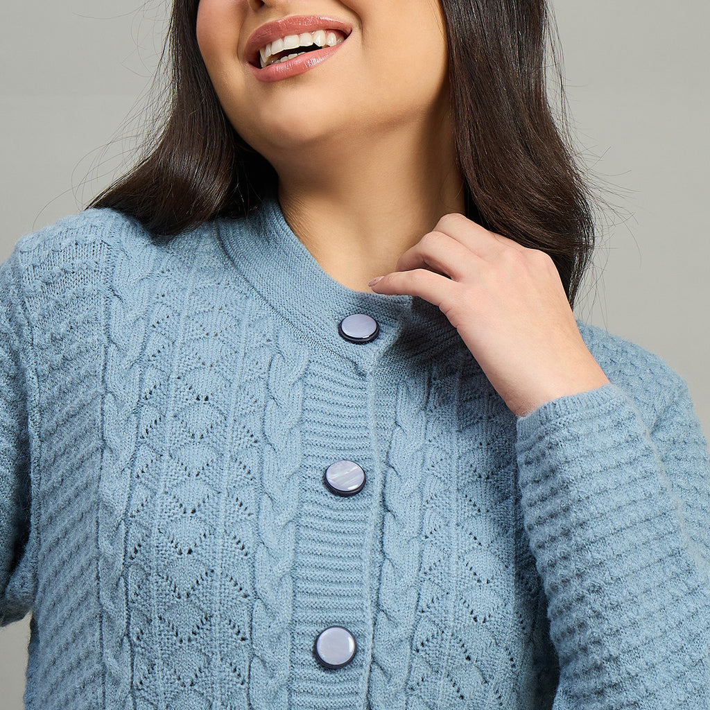 Duke Urban Women Full Sleeve Self Design Sweater (SDS1465)