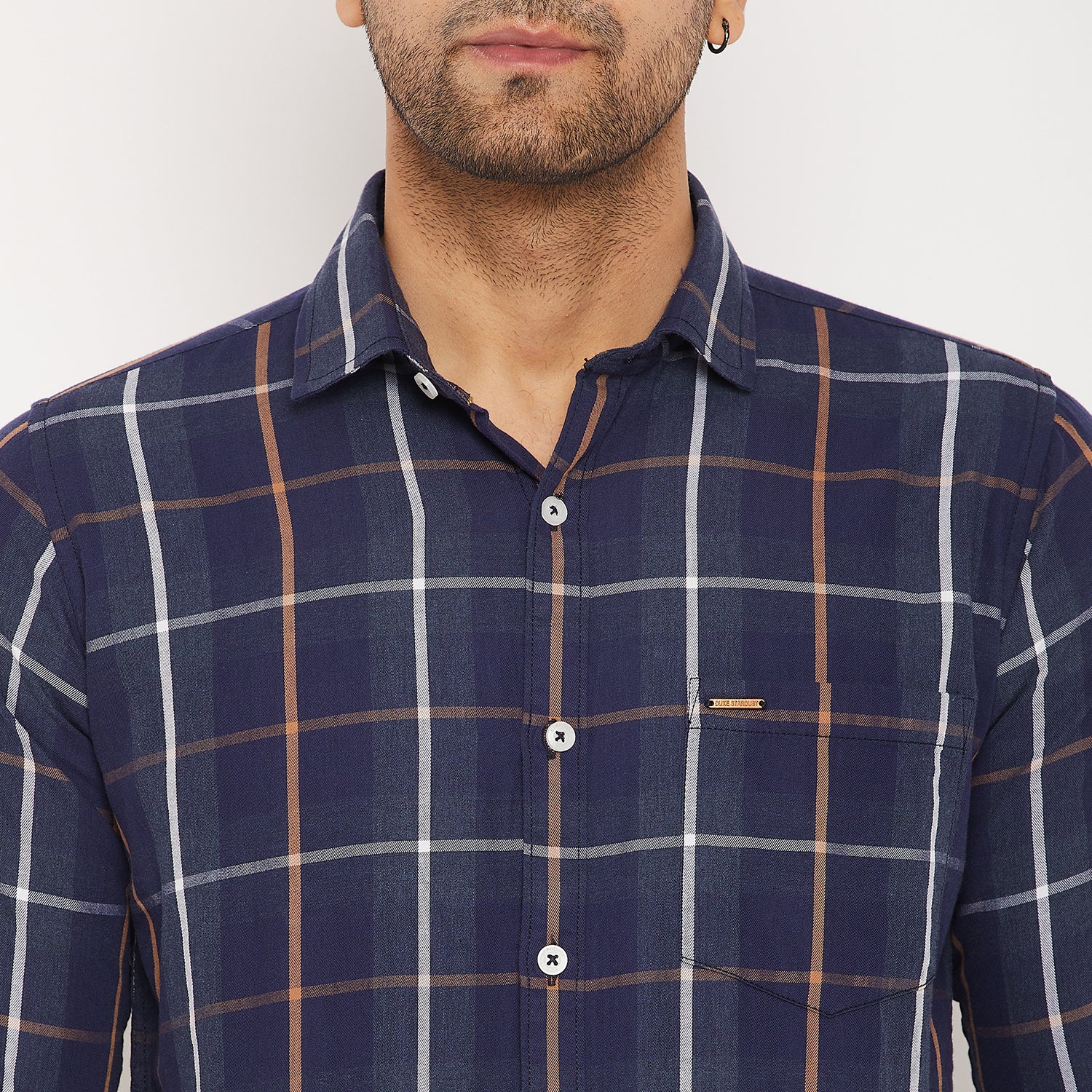 Duke Men Stardust Cotton Full Sleeve Shirt (SDO8991)