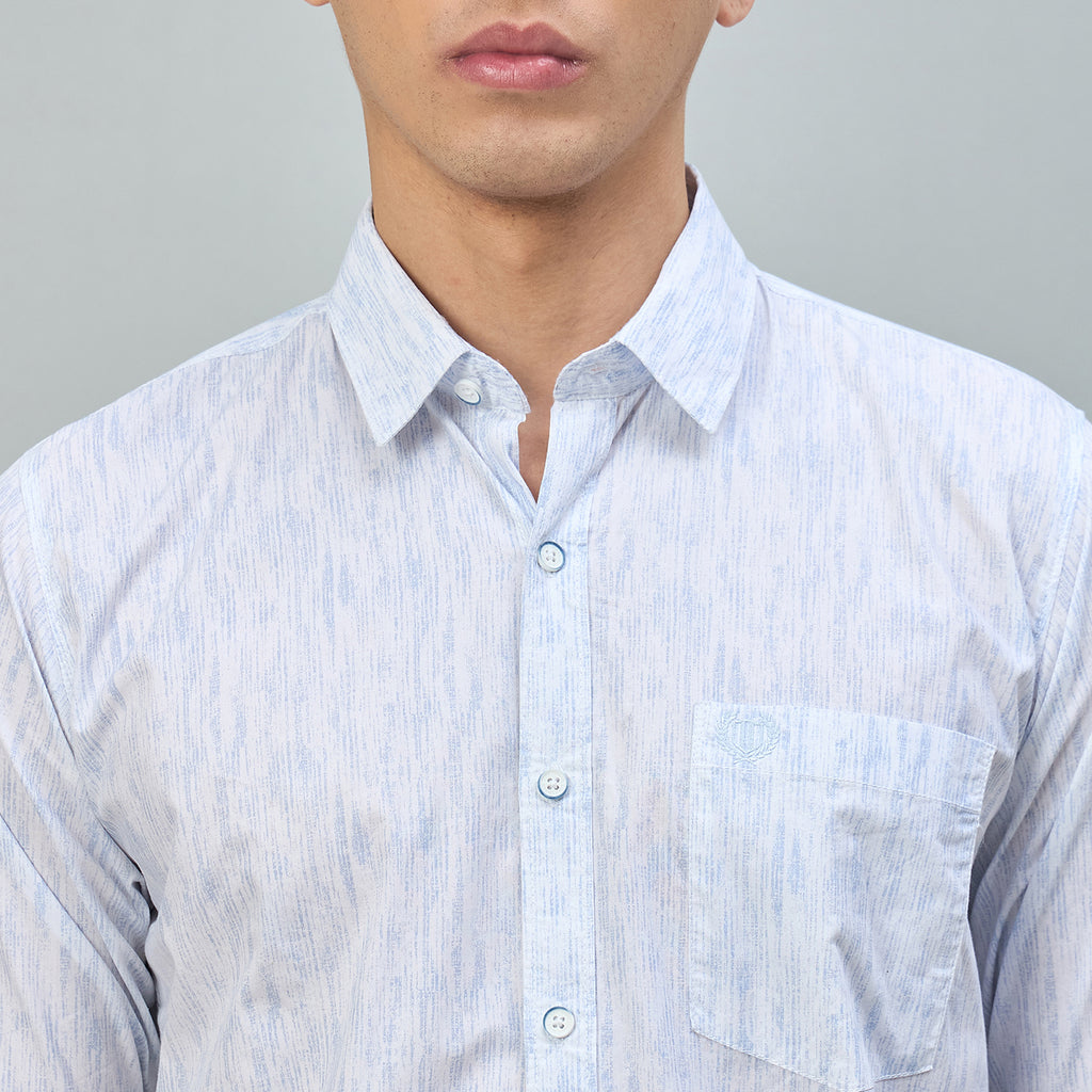 Duke Urban Men Self Design Pure Cotton Slim Fit Casual Full Sleeve Shirt (SDO6PRIK)