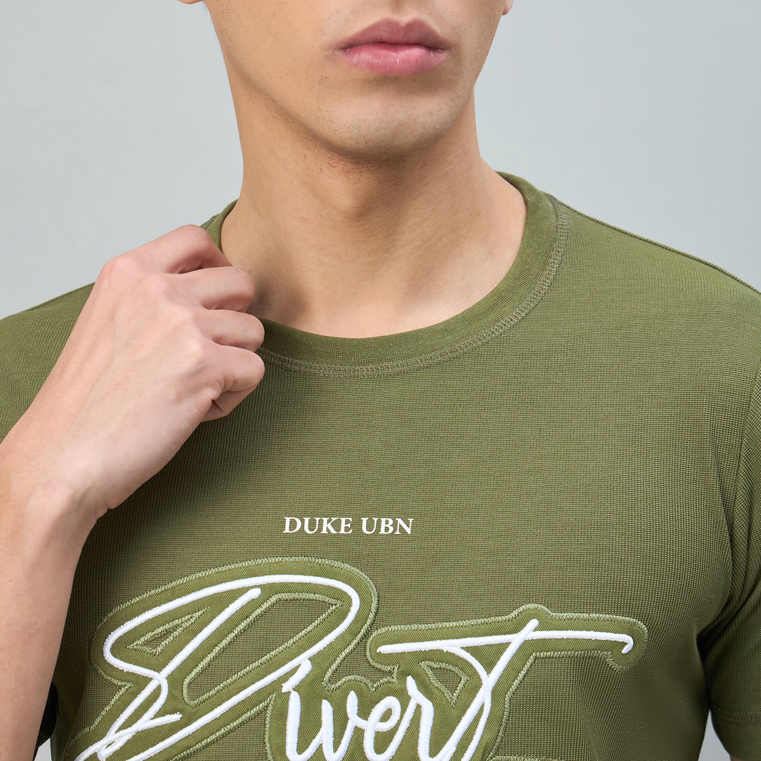 Duke Urban Men Embroidered Half Sleeve Rount Neck Tshirt (LF7522)