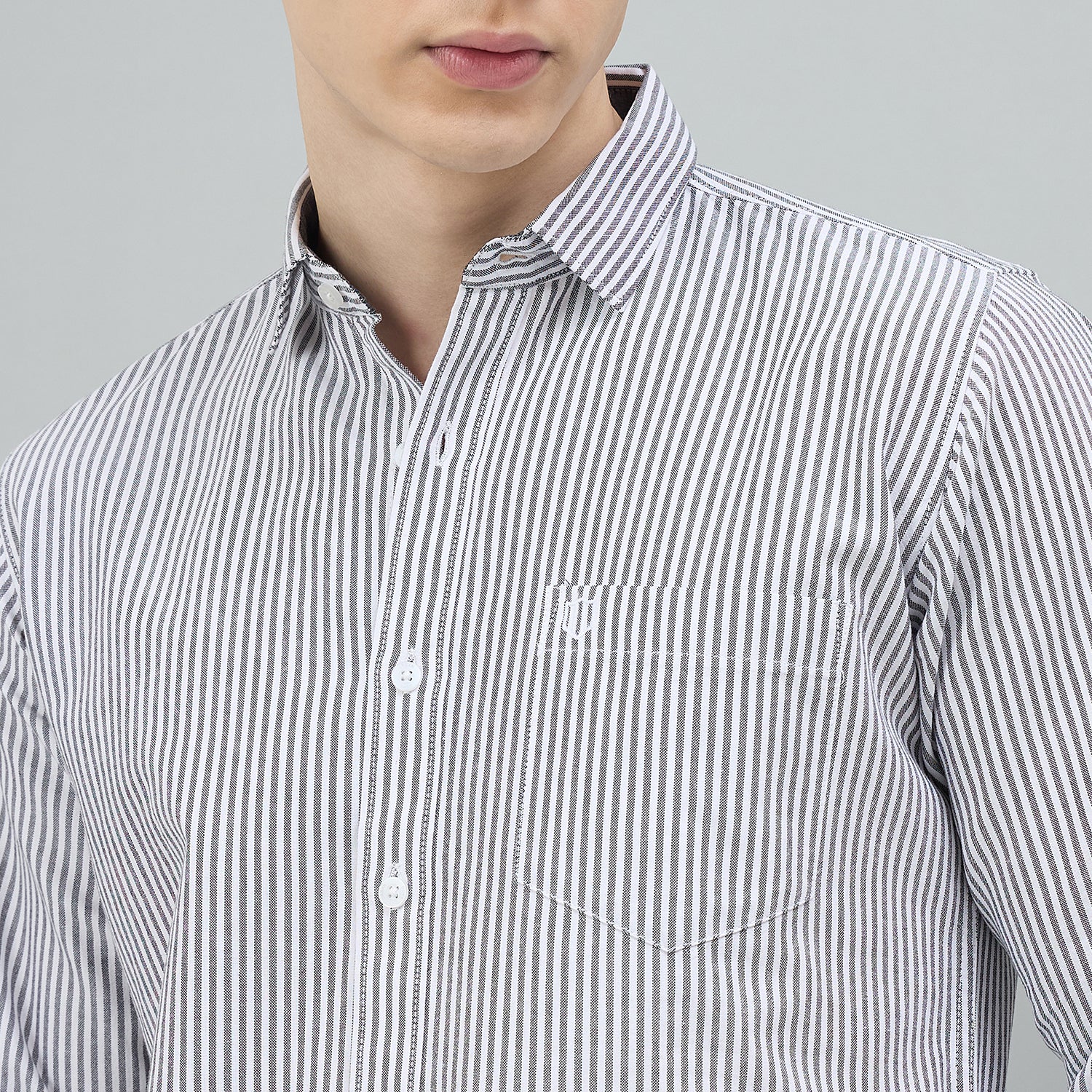Duke Urban Men Striped Pure Cotton Slim Fit Casual Full Sleeve Shirt (SDO8STON)