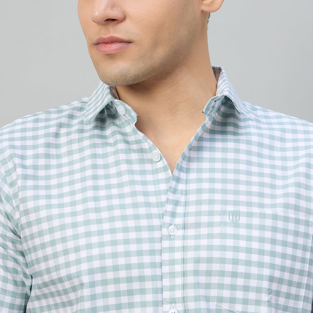 Duke Men Slim Fit Half Sleeve Oxford Cotton Shirt (SDO1CKJ)