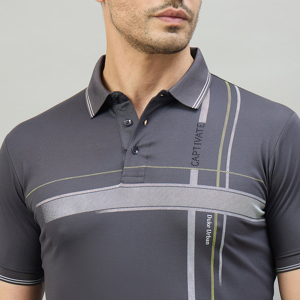 Duke Urban Men Half Sleeve Cotton Smart Fit Casual T-shirt (LF7932)