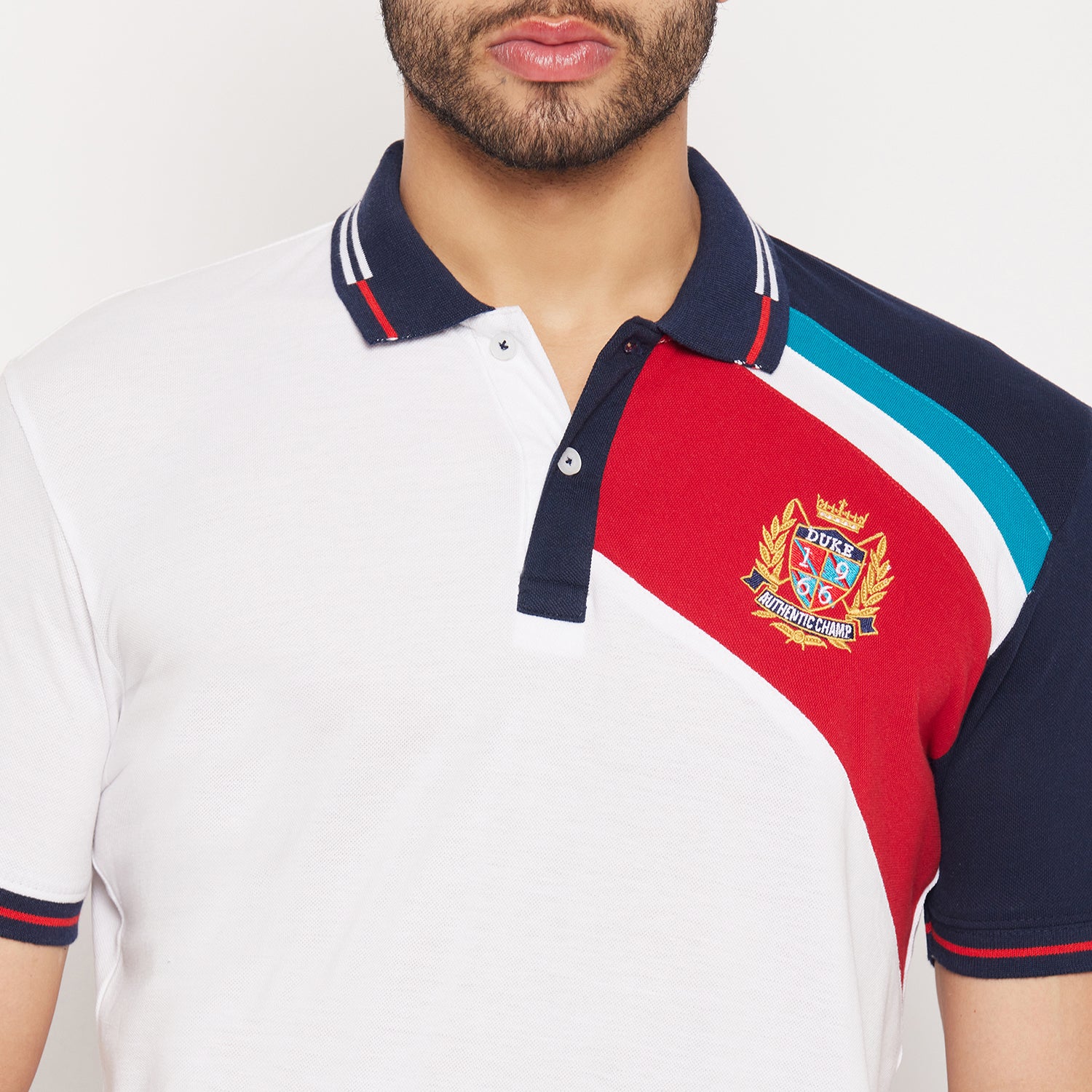 Duke Stardust Men Half Sleeve Polo Neck Cotton T-shirt (4006)