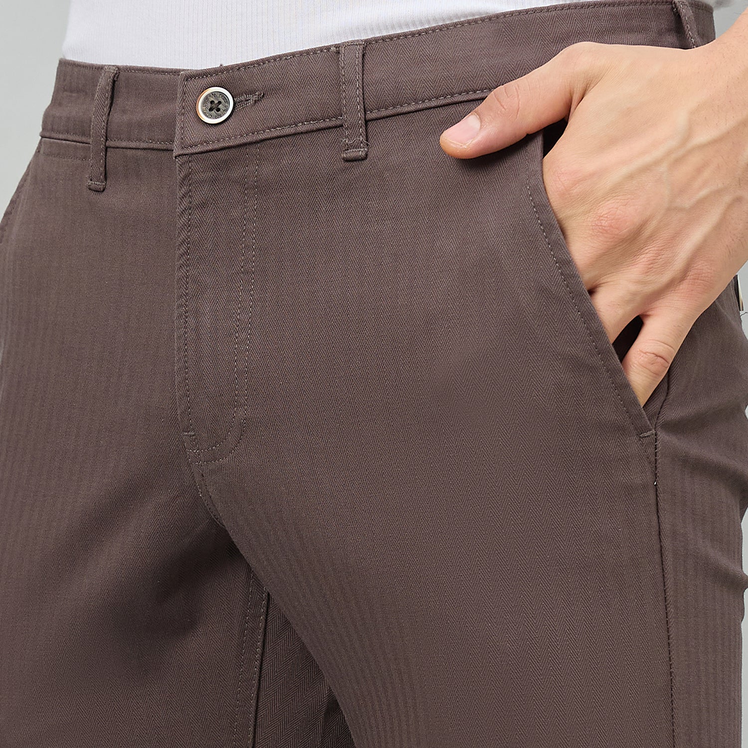 Duke Men Flatfront Narrow fit Casual Chinos Trouser (SDT4704)
