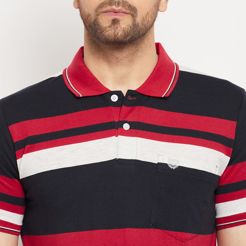 Duke Stardust Men Half Sleeve Polo Neck Cotton T-shirt (LF5845)