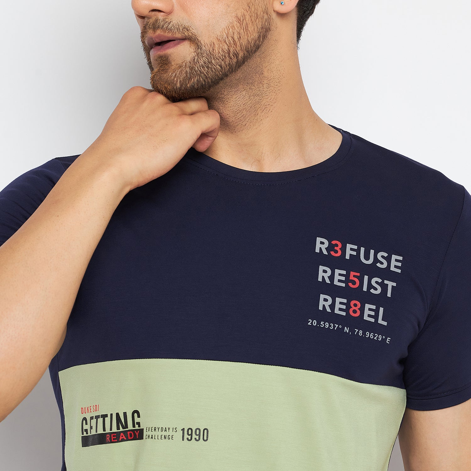 Duke Stardust Men Round Neck Half Sleeve Cotton T-shirt (LF5750)