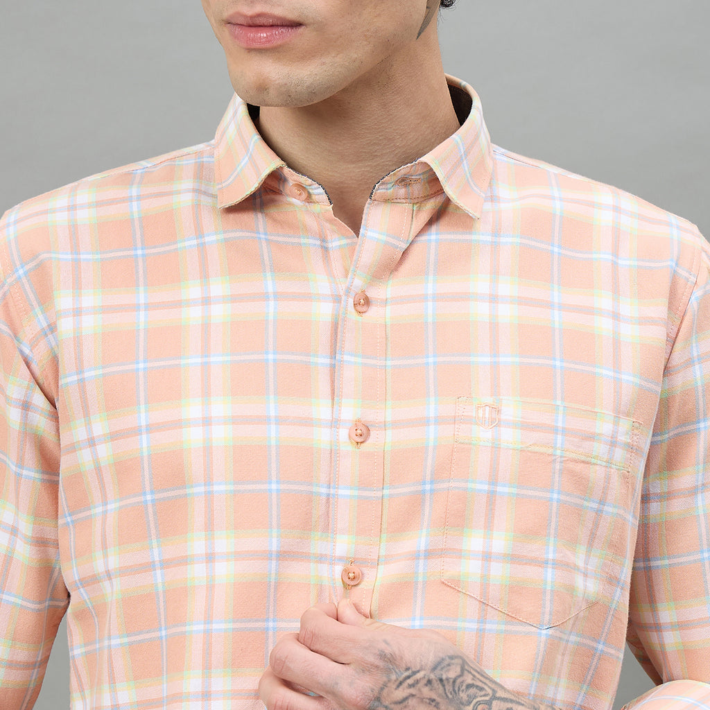 Duke Urban Men Checkered Pure Cotton Slim Fit Casual Full Sleeve Shirt (SDO8CKBM)