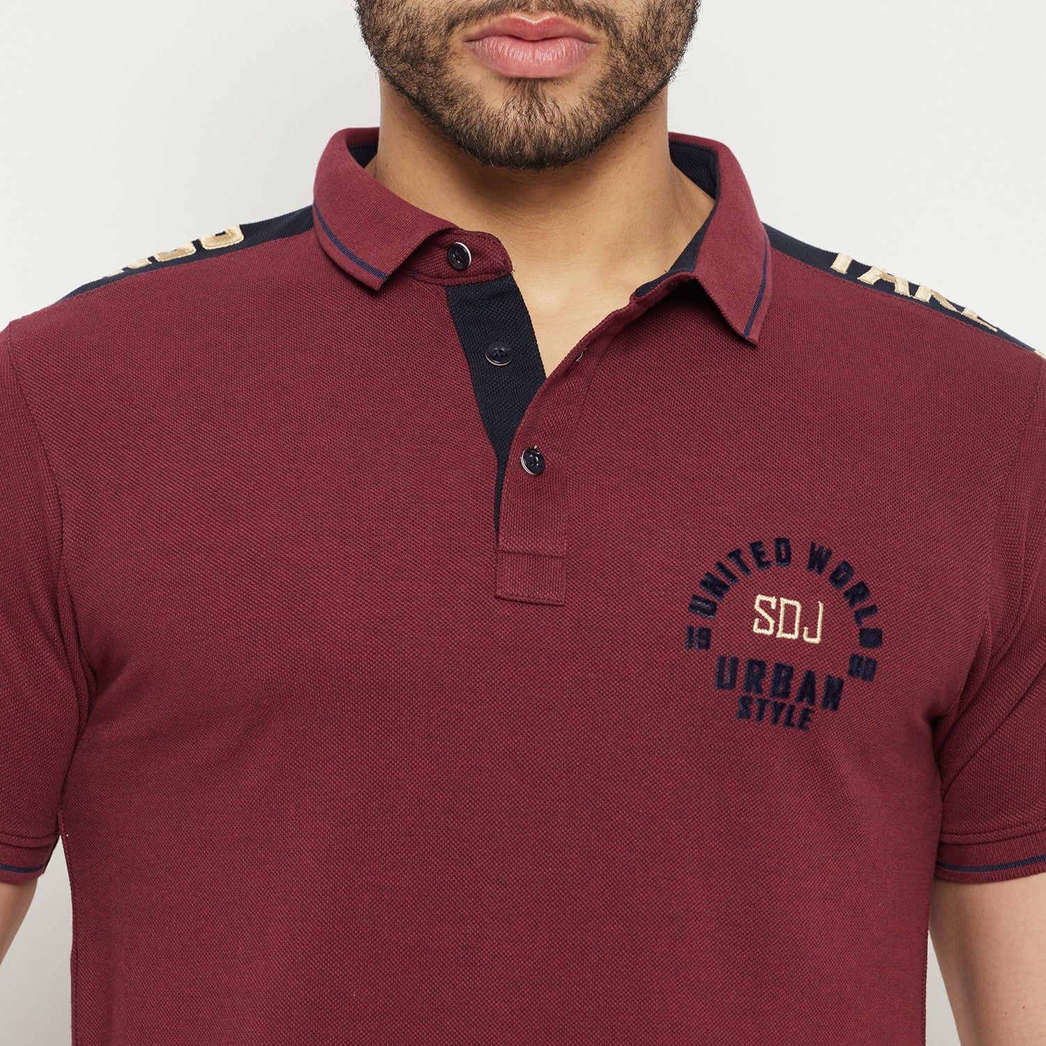 Duke Stardust Men Half Sleeve Polo Neck Cotton T-shirt (LF5778)