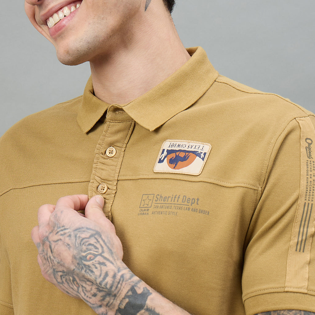 Duke Urban Men Half Sleeve Printed Slim fit Polo T-Shirt (LF7679)