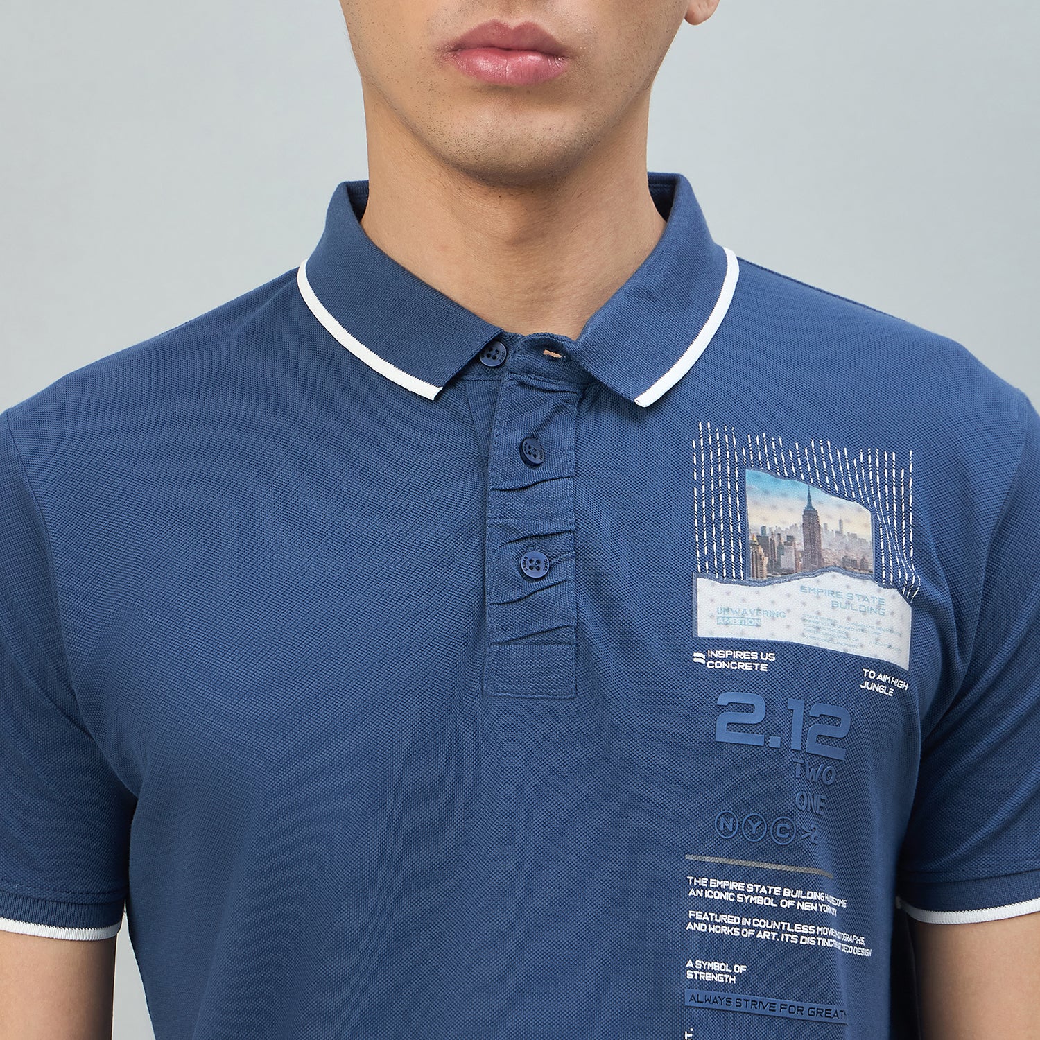 Duke Urban Men Printed Half Sleeve Polo Tshirt (LF7509)