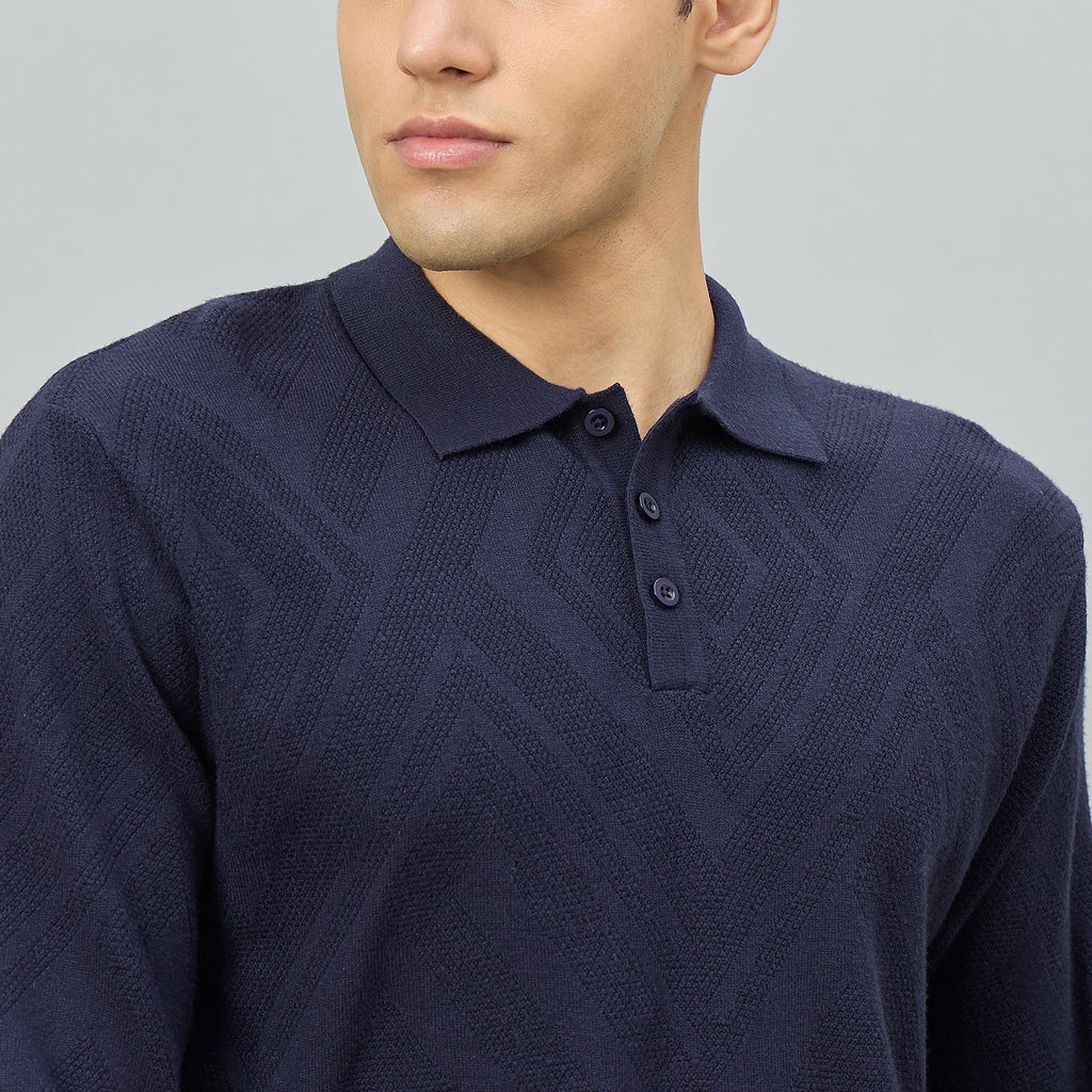 Duke Men Full Sleeve Collared Smart Fit Sweater (SDS2368)