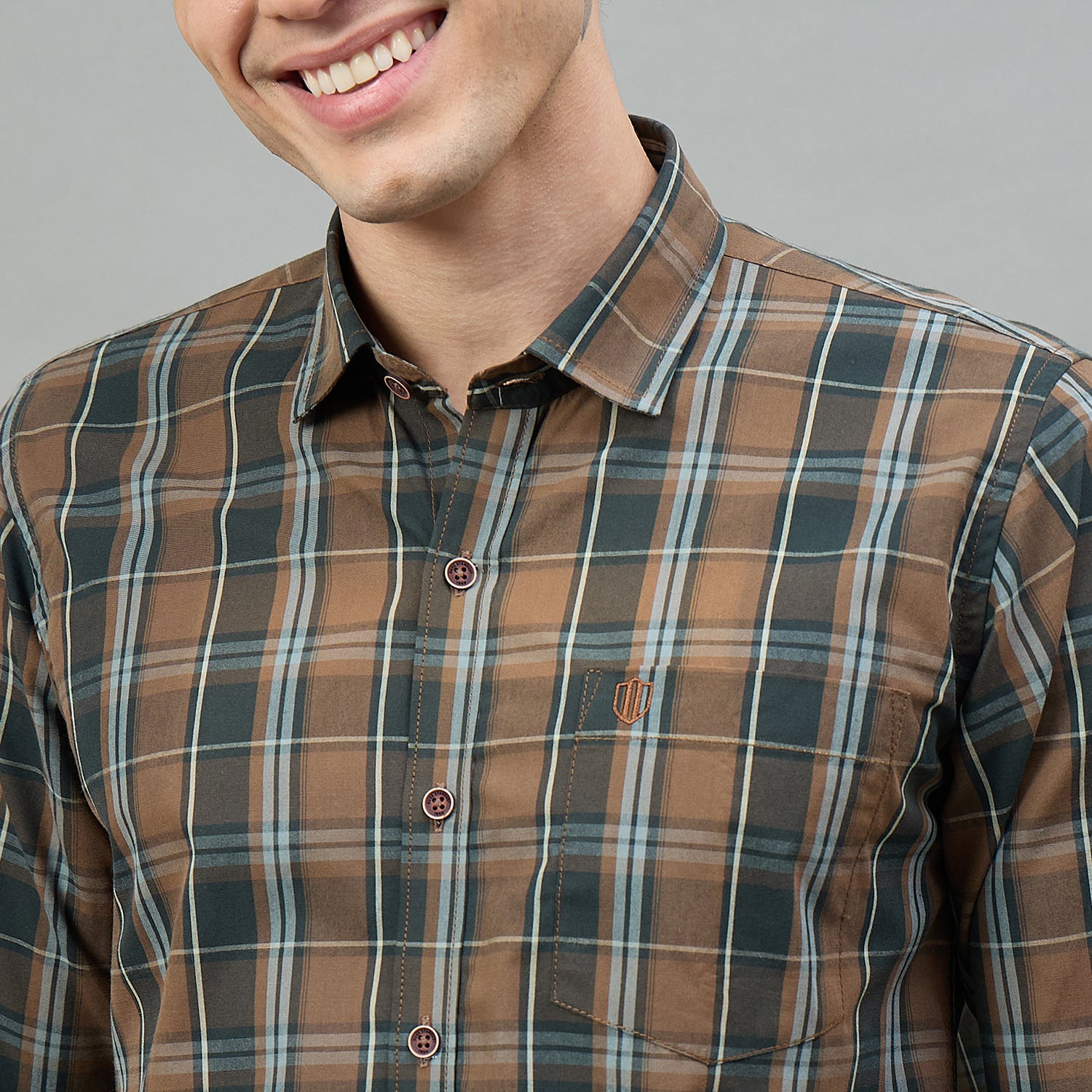 Duke Urban Men Checkered Full Sleeve Spread Collar Slim Shirt (SDO9CKS)