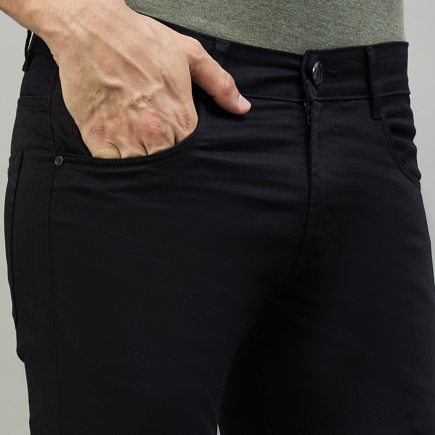 Duke Men Non-Denim Solid Casual Trouser (SDT4666R)