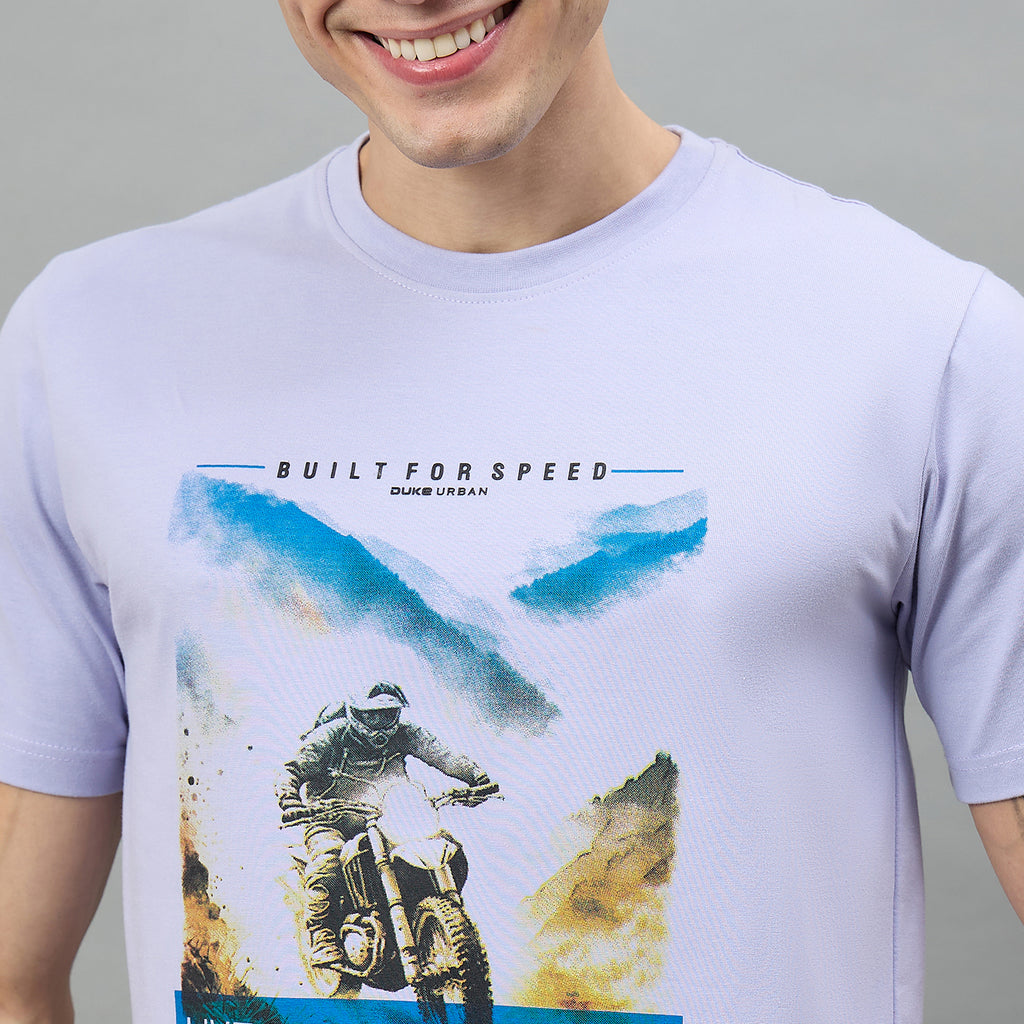 Duke Urban Men Graphic Print Half Sleeve Round Neck Casual Tshirt (LF7543)