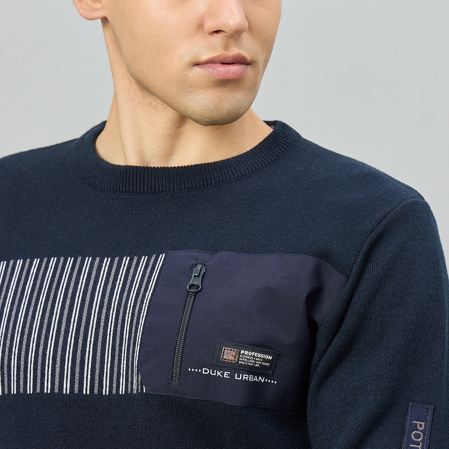 Duke Men Full Sleeve Round Neck Regular Sweater (SDS2337)