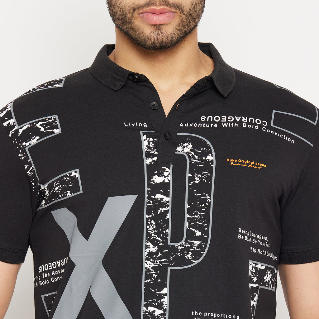 Duke Stardust Men Half Sleeve Polo Neck Cotton T-shirt (4388)